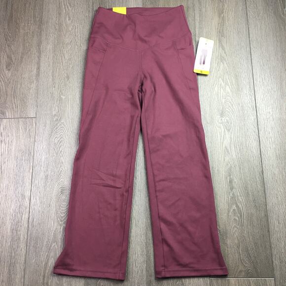 NWT Jockey Cropped Slit Flare Activewear Pants Nocturne Pull On Stretch Small - Picture 2 of 8